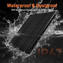 12V Gate Opener Solar Panel：20W Solar Panels Kit for Electric Fence with Smart M