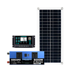 8000W Complete Solar Panel Kit Solar Power Generator 100A Home 110V/220V SysteOy