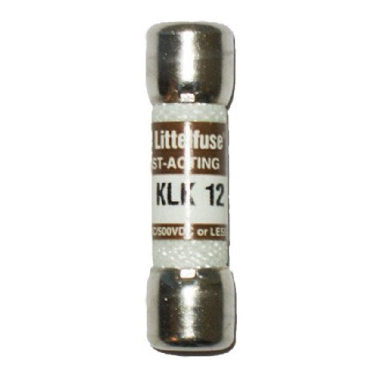 (10) QTY Littelfuse KLK 12 Amp 500VDC /600VAC (littlefuse) 10mmx38mm Midget Fuse