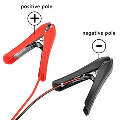 12V Battery Alligator Clip Cable,18AWG DC 5.5×2.1mm Male to Battery Clamps