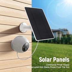 USB Solar Panel for Ring Camera – Type-C Solar Panel Charger 5v 6w with 10ft