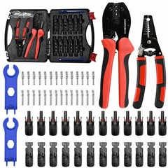 Solar Wire Crimper Tool Kit 14-10 AWG with 12 PCS MC4 Connectors