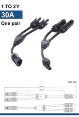 Solar Cable Connector Branch Parallel Photovoltaic Panels Copper 2-4 Ways Wire
