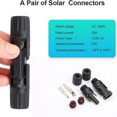 10PCS IP67 Waterproof Solar Connectors 5 Pairs 10AWG Male/Female PV