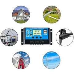 50W Solar Panel Controller Kit 12V Mono Off-Grid Battery Home RV Camping Boat