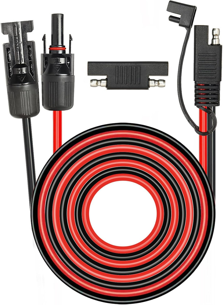 Solar Panel to SAE Adapter Cable – 25Ft 10AWG Solar Extension Cable for RV Solar