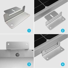 Solar Panel Mounting Z Brackets – Lightweight Aluminum, Corrosion-Free, 2 Pack f