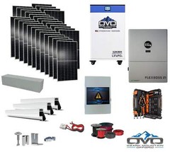 15KW Complete Offgrid Solar Kit + EG4 FlexBOSS21 + 32KW OMO 48V Freedom Series L