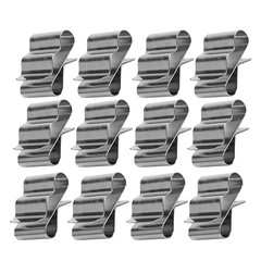 30Pcs Stainless Steel Wire Clamp for Solar Panel Wires Durable Silver Cable Clip
