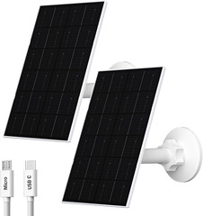 4W Solar Panel for Security Camera, Usb-C/Micro USB Solar Charger for Rechargeab