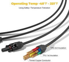 PV Solar Panel Y Connectors 1 Male to 4 Female, 2 Pairs