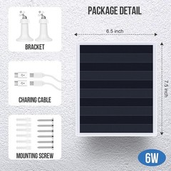 6W Waterproof Solar Panel Charger for Outdoor Security Cameras – Easy Install