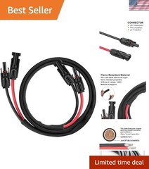 3FT 10AWG Solar Panel Extension Cable with Female and Male Connectors, Solar …