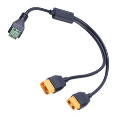 2 Pin Terminal to Double 60 Splitter Power Cable for Battery Wiring Setup Use