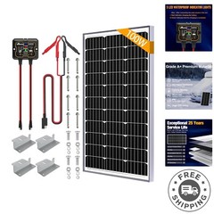 High-Efficiency 100W Monocrystalline Solar Panel with 10A MPPT Charge Controller
