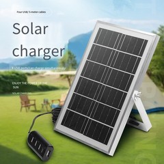 Multi Device 5V 8W Solar Panel Charger with 4 USB Ports for Outdoor Adventures