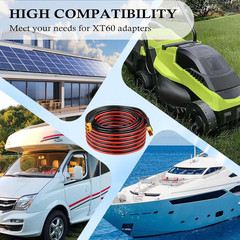 XT60 10AWG Extension Cable 35FT Male to Female for Solar & RC Battery Use