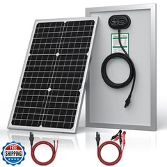 SUNER POWER 24V 30W Solar Battery Trickle Charger Maintainer, Built-in Ultra
