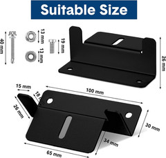 40 Sets Solar Panel Mounting Brackets Z Bracket Aluminum Alloy Solar Panel Mount