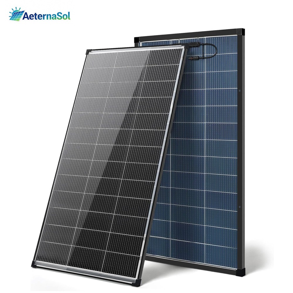 2-PACK 200W N-Type Bifacial PV Module 12V Trailer Home roof Battery Charger