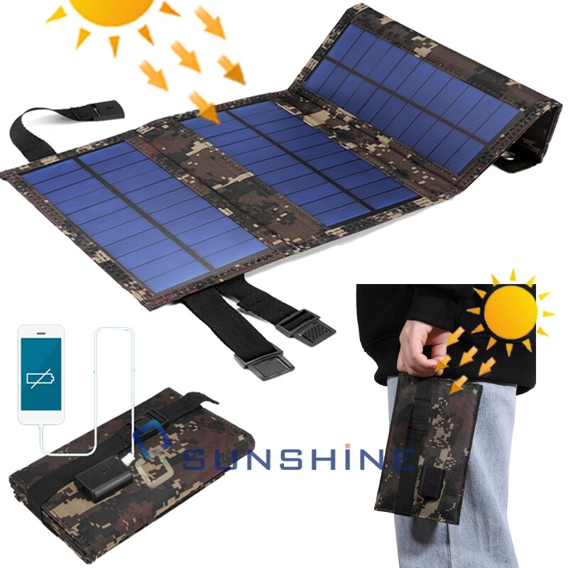 Mini Power Station Solar Generator Panel Power Bank USB Outlet Camping Hiking