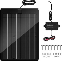 Zuomeng 15W Solar Panel Charger, MPPT for 12V Lead Battery
