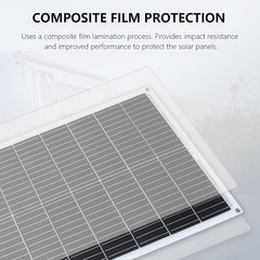 Solar Panel 200W 12V Flexible System Kit,2X100W Monocrystalline Fiberglass Modul