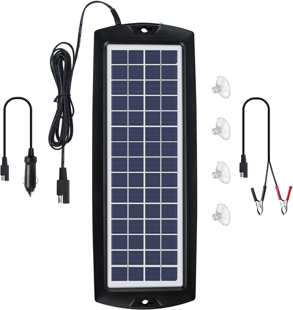 Sunway Solar Car Battery Trickle Charger & Maintainer 12V Solar Panel Power