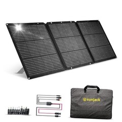120W Foldable Portable Solar Panel Charger with Kickstands, MC4/PD60 120 Watt