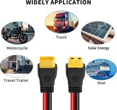 10AWG XT60 Extension Cable 20FT, XT60 Cable with Male to Female Connector for…