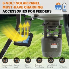 Panel solar de 6 V para comedero de ciervos, cargador eficiente con soporte de m