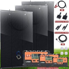 400W 200W Flexible Mono Solar Panel for Power Station Generator RV Boat Camping