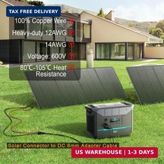 COMeap 6FT Solar Connector to DC 8mm Adapter Cable for Jackery Explorer 3000 200