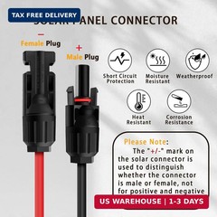 COMeap 6FT Solar Connector to DC 8mm Adapter Cable for Jackery Explorer 3000 200