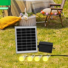 Portable Station Solar Panel Power Inverter Electric Generator Set +4 LED Light