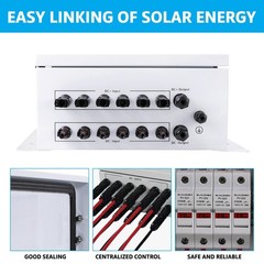 6 String Solar Combiner Box with 20A Fuse, Surge Protection & 63A Breaker