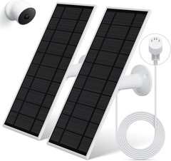 2 Pack Solar Panel Charger for Battery Camera with 13.1Ft Cable Waterproof SetXL