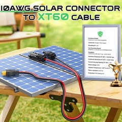 30FT 10AWG XT60 Solar Charging Extension Cable Adapter for RV Power Station