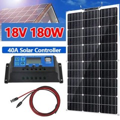 180W 12V Mono Solar Panel 180 Watt Off-Grid Power Home RV Camping Trailer Boat