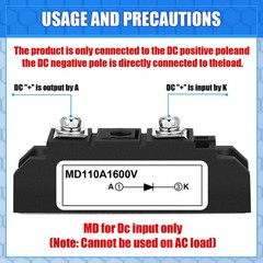 1 Pcs Md 110a (100a)-16 Solar Diode Anti Reverse One Way Voltage Ac 400vac Dc