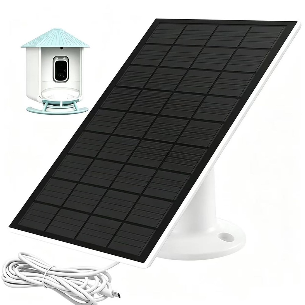 Type-C Solar Panel Charger for Birdfy Feeder Camera, 9.8ft Charging Cable, IP…