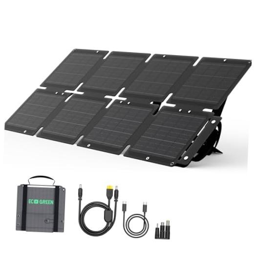 Portable Solar Panel Monocrystalline 24.8% High Efficiency Foldable Solar 60W