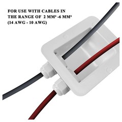 Weatherproof ABS Solar Double Cable Entry Gland for All Cable Types 2mm² to 6…