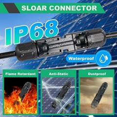 35PCS Solar Crimper Tool Kit, Solar Panel Cable MC4 Connectors 14-10AWG, 30 Pair