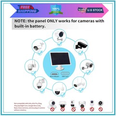 6W Solar Panel Charger for USB C Micro USB Security Camera Waterproof Outdoor