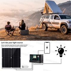 6000W Solar Power System 100A MPPT Controller 300W Panel 12V to 110V/220VcAiyaQ