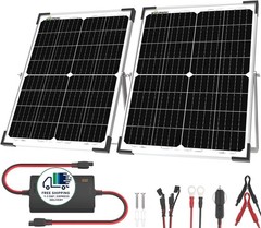 Cargador de batería solar de 12 V y 50 W, 2 mantenedores de batería solar