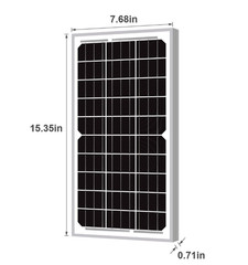 Newpowa 10W 12V Mono Solar Panel Off-Grid RV Gate Battery Charger Durable