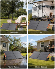 ZOUPW 110 Watt Portable Solar Panel N-Type 16BB for Power Station,Mono Foldable