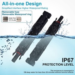 30A Waterproof Solar PV Inline Fuse Holder Connector – 5 Pack, Durable & Reliabl